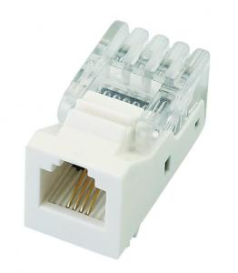 China White Ethernet Keystone Jack CAT3 UTP 90 RJ45 Keystone Jack For Networking on sale