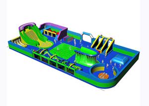 Wholesale Huge Blue Green 0.55 PVC Tarpaulin Inflatable Theme Park For Children from china suppliers