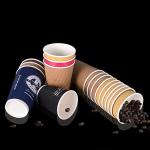 Professional 80mm Diameter Ripple Wall Paper Cups Waterproof With OEM ODM