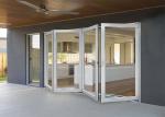 Fire Proof Aluminium Bifold Patio Doors , Residential Folding Doors With Louver
