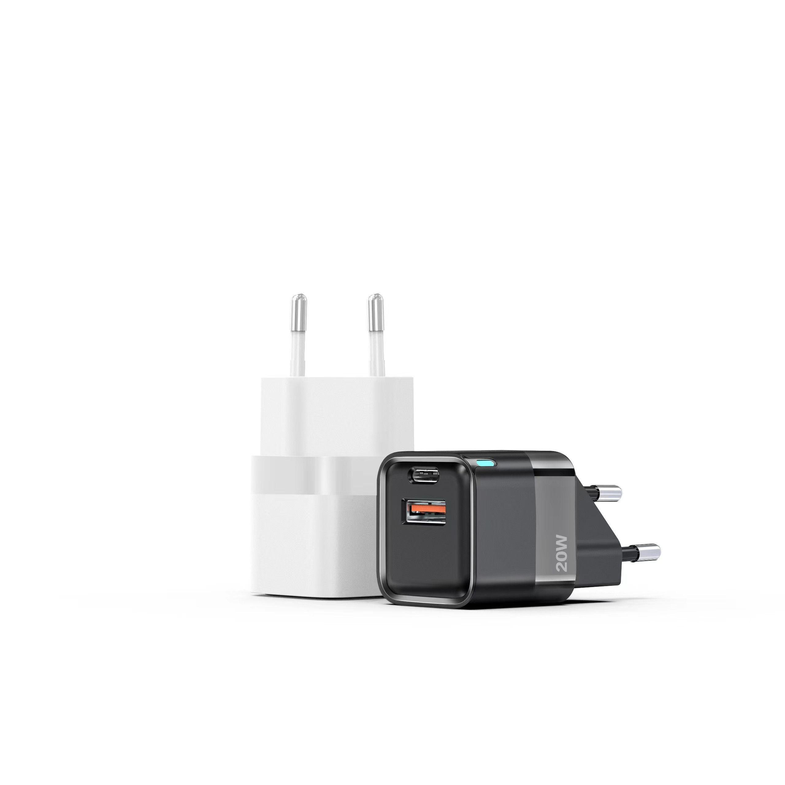 20W A+C Dual-Port Charger Customized for and Convenient Power Supply in White/Black