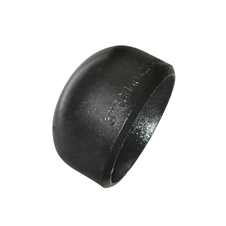 Customized ASME Carbon Steel Cap Low Temperature Sch40 Sch80 balack color