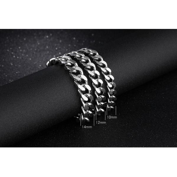 Jewelry Stainless Steel Silver/Black/Gold Plated Cuban Link Bracelet Men