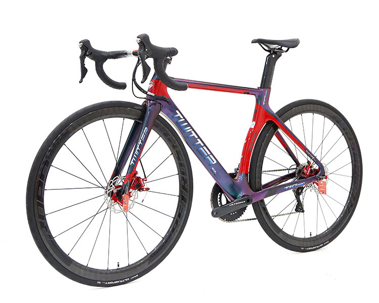 Carbon Fiber Thru Axle Bike , 52cm Road Bike 700C 105 R7000-22 Speed