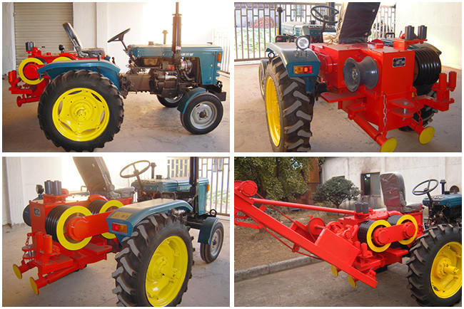Red Transmission Line Stringing Equipment Self - Propelled Mechanical Puller