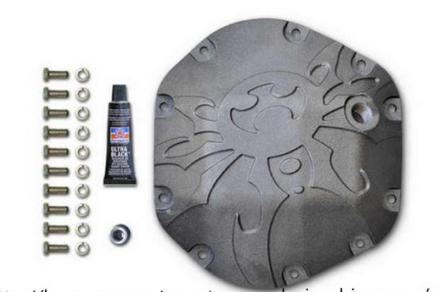 for Jeep Jk Wrangler Poison Spider Style Front and Rear Axle Differential Cover