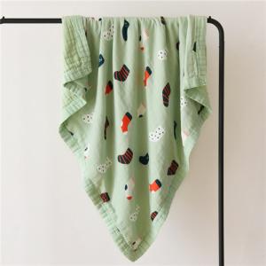 Wholesale Portable Printed Swaddle Wrap Blanket Eco Friendly 100 Percent Soft Cotton from china suppliers