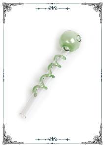 Wholesale Borosilicate Glass Light Green Oil Burner Smoking Bong Bobbin from china suppliers