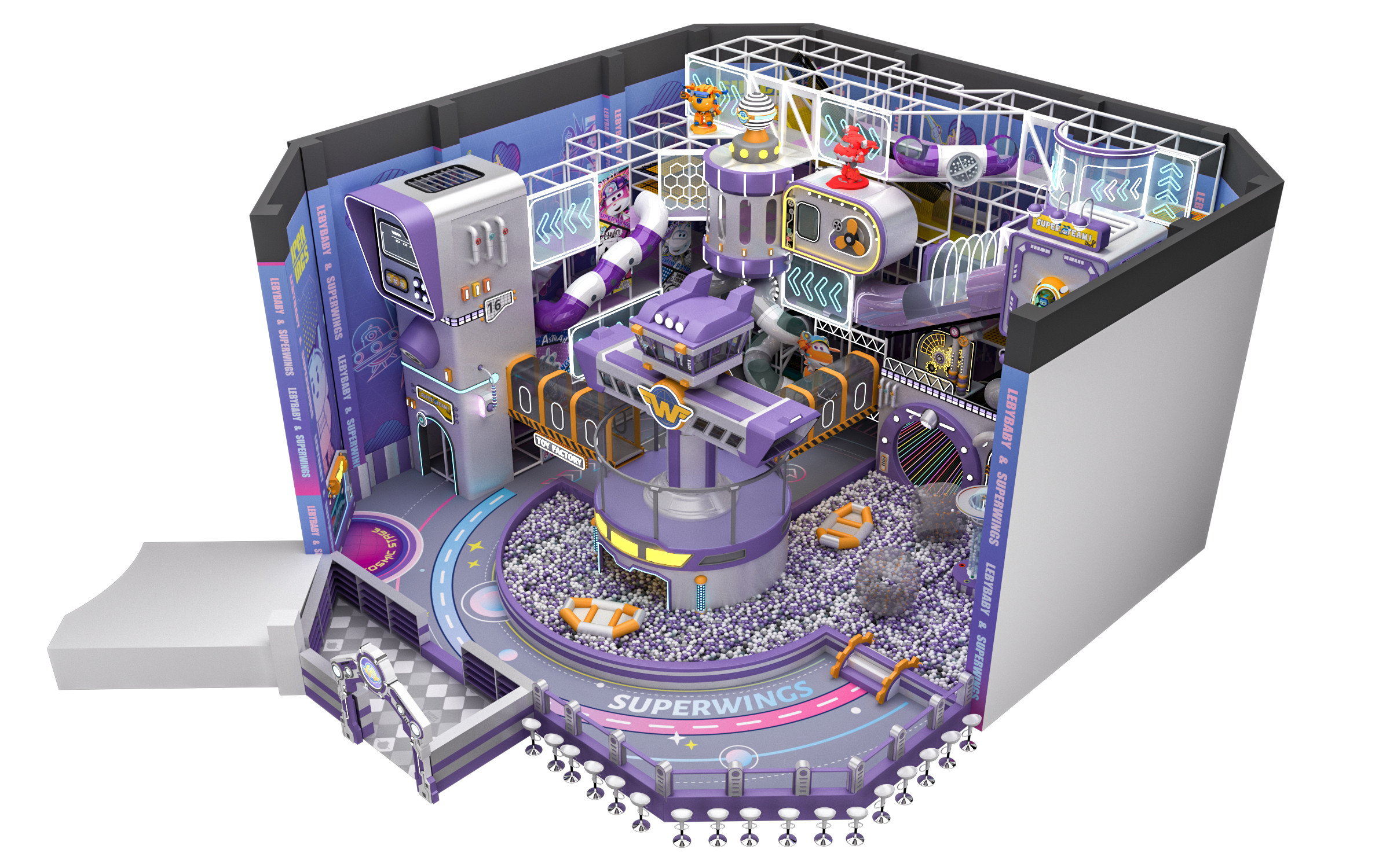 Multi Functional Commercial Indoor Playset , playground equipment for preschoolers