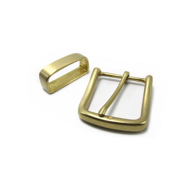 40mm Brass Men Waistband Parts Hardware Accessories Belt Buckle With Loop Buckle