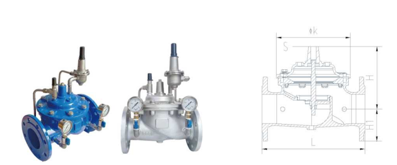 hydraulic control valve water control Cast Iron o reducing valve
