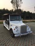White Vintage Touring Car 48V Motor Glass Reinforced Plastics 8-10 H Charging