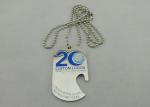Custom Logo Personalised Dog Tags With Bottle Opener , 800*2.4mm Ball Chain
