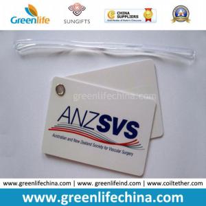 Wholesale Classic White Logo Imprinted Hard PVC Promotional Name Tag&amp; Loop from china suppliers