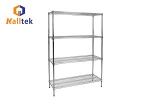 Wholesale 100kgs Load Sustainable Chromed Metal Wire Shelving For Shopping Mall from china suppliers