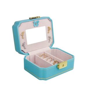 Wholesale Customized Box Creative PU Jewelry Box for European Jewelry Portable Travel Earring Jewelry Storage Bag Double Storage Box from china suppliers