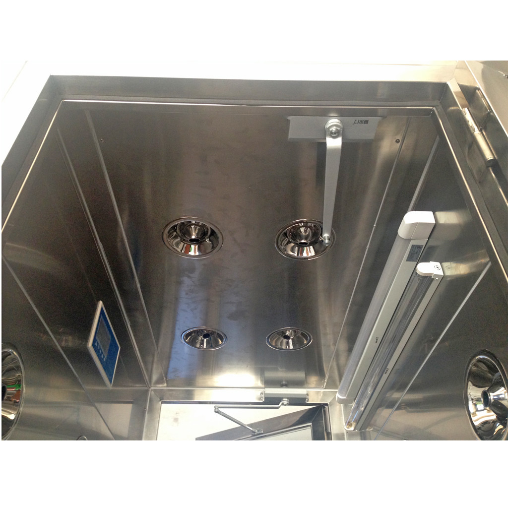 Stainless Steel Automatic Sliding Door Clean Room Cargo Air Shower 110-380V
