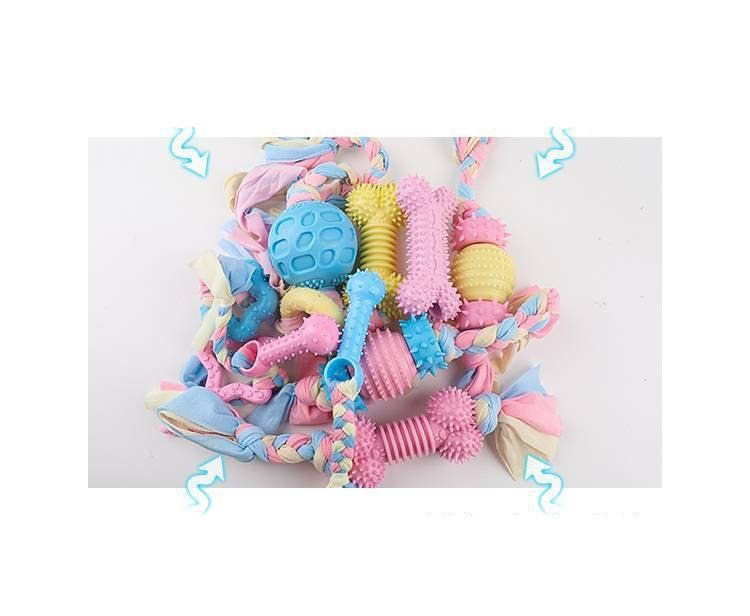 Dog ToySmall Dog Puppies Pet Natural Chew Toys Molar Rod Tpr Rope Toy Catnip