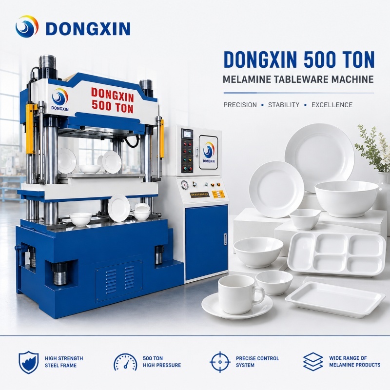 Hydraulic Pressing Machine With 500 Tons Pressure For Melamine Tableware Manufacturing