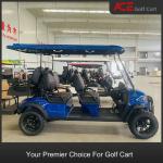 Luxury EV Golf Cart Blue Color Custom 6 Seater Golf Cart