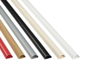 Wholesale Duct Conduit Ethernet Cable Accessories Semi Circle Self Adhesive Micro PVC Trunking from china suppliers