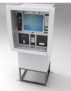 Wall Mounted / Through Wall Kiosk Cash Operate For Money Deposit Withdraw