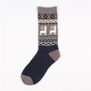 Wholesale Elegant classic christmas deer patterned design winter thick pure cotton wearing hosiery from china suppliers