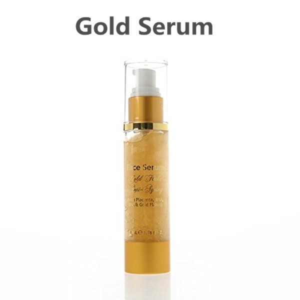 MSDS 50ml Organic Face Serum Gold Flake 5% Hyaluronic Acid