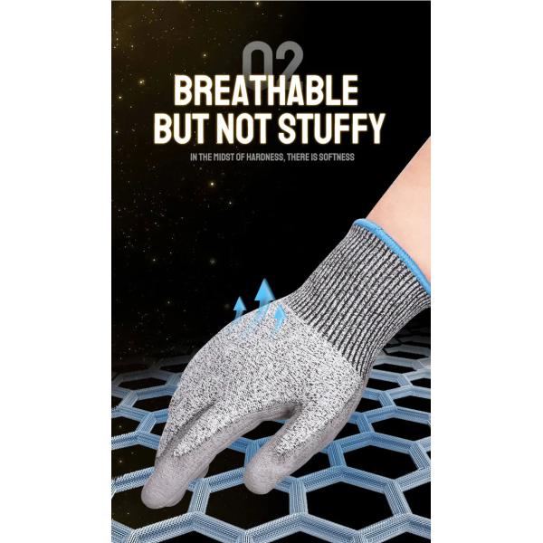 Wear Resistant Road Safety Products Polyester Nitrile Coated Glove