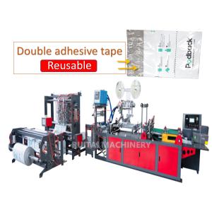 Wholesale Biodegradable pouch pocket double release film glue courier bag making machine from china suppliers