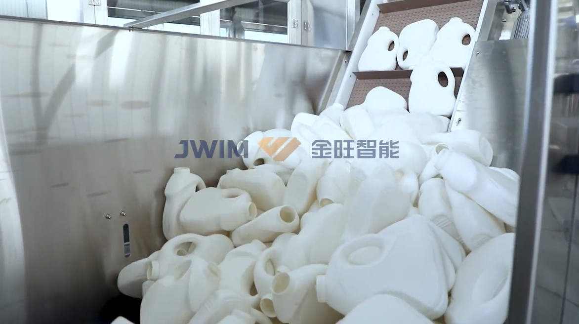 Robotic Bottle Unscrambler Machine Quick Bottle Size Switch 80-1000ml