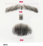 100% Human Hair Handmade Fake Mustache Beard for Entertainment/Drama/Life