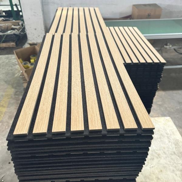 Factory Price Eco friendly Wood Acoustic Slat Wall Panel Polyester PET Board PVC