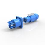 Ip44 Industrial Power Female Connector Indoor Use Blue Input