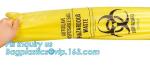 Specimen HDPE Medical Waste Disposal Bags Disposable Plastic Medical Biohazard