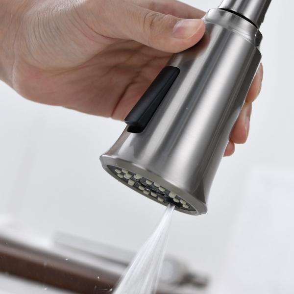 SUS304 Stainless Steel Kitchen Sink Extendable Tap DC6V Flexible Kitchen Mixer