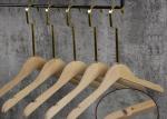Customized Luxury Wooden Garment Hangers , Heavy Duty Flat Wooden Hangers