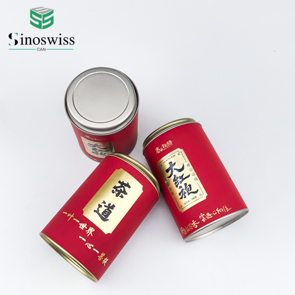 Food Grade Tea Paper Cans Packaging Biodegradable Cylinder Cardboard Tea Canister
