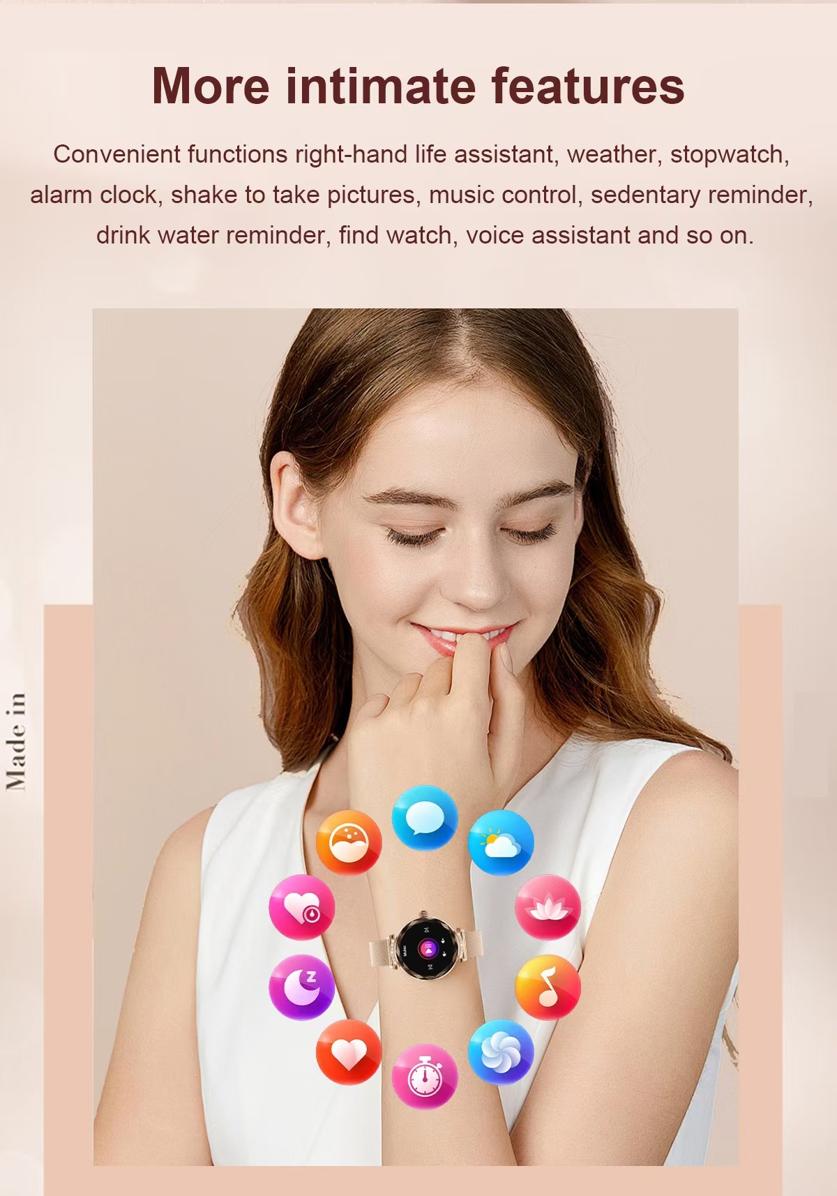 NX7 Pro Women'S Waterproof Smart Watch Water Resistant Ladies Smart Watch