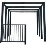 Matte Black Forged Iron Guardrail Fences residential Wrought Stair Handrail