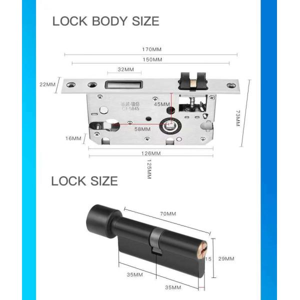Stainless Steel Smart Handle Door Lock RFID Card Fingerprint Door Handle Lock