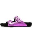JBSL0312 Fuchsia Womens Soft Bottom Slippers Double Vintage Metal Clasp