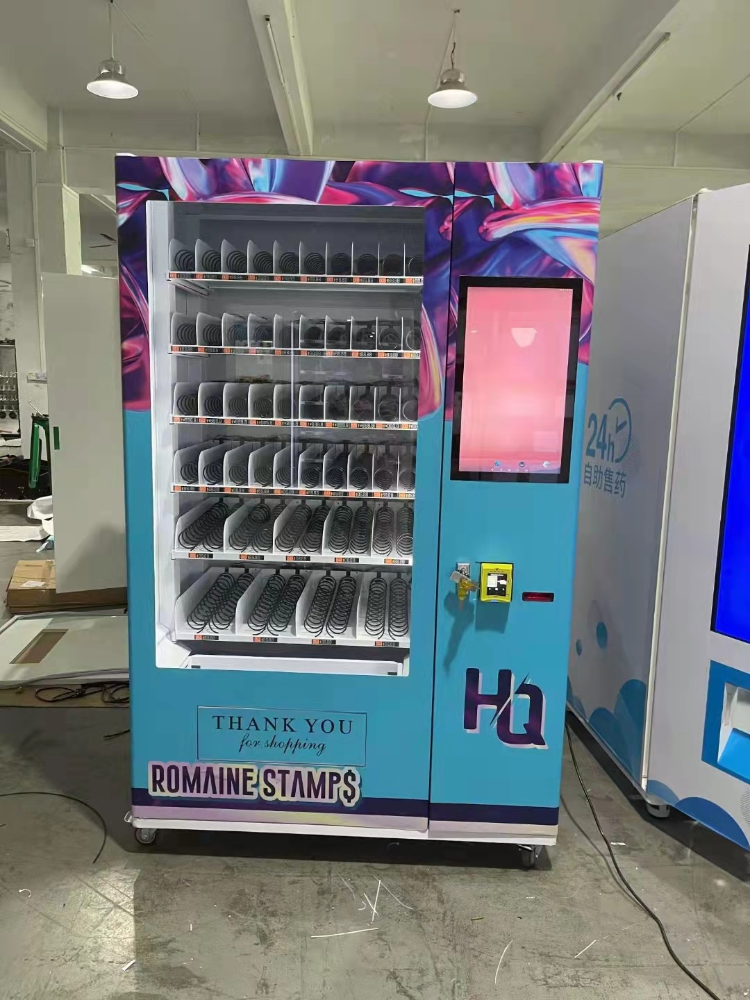 Touch Screen Non Refrigerated Vending Machines for Wigs Hair Lash Nail