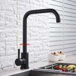 360 Swivel Single Handle Kitchen Faucet Lever Handle Hot Cold Mixer Tap
