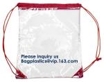 Custom Made PVC Transparent Drawstring Bag For Sports Cloth,Sport Promotional