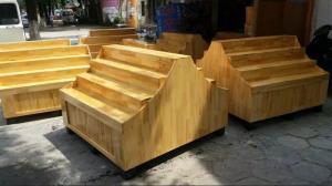 Wholesale Double Sided Supermarket Wooden Store Display Racks / Wooden Retail Shelving With Acrylic Box from china suppliers