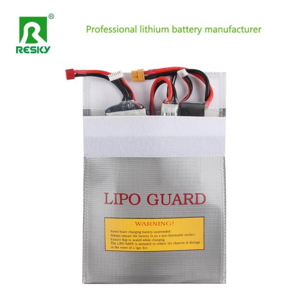 Red Black Silver Fireproof Waterproof RC Lithium Battery Pack Safe Charging Storage Bag