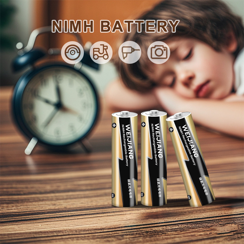 Cylindrical Battery 1100mAh AAA NIMH Rechargeable Battery Packs