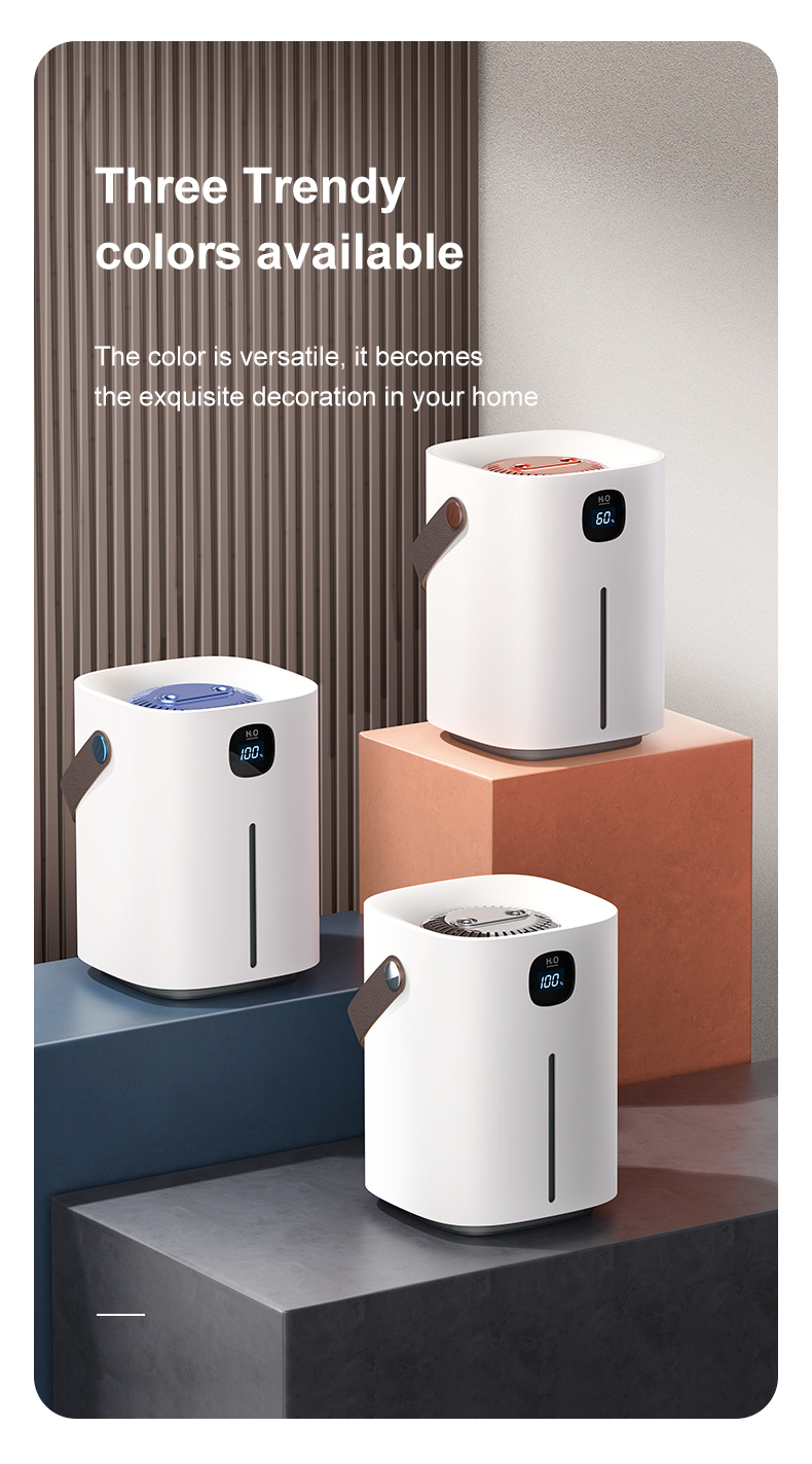 HOMEFISH 2000ml/2L Room Humidifier H2O Air Humidifier 4000mah