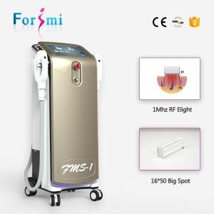 Wholesale 2 handles ipl laser skin Rejuvenation and hair reduction UPL SHR Laser hair removal from china suppliers